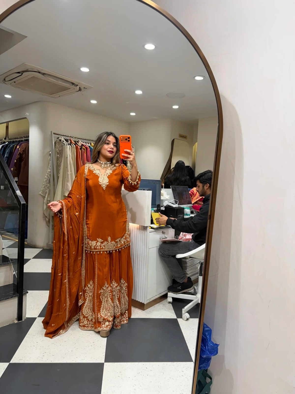 Designer Crepe Sharara Suit - Elegant Festival & Wedding Wear