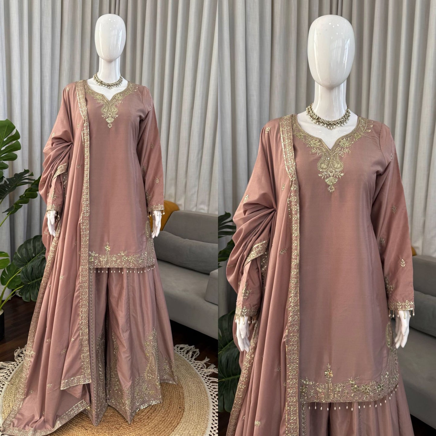 Designer Crepe Sharara Suit - Elegant Festival & Wedding Wear