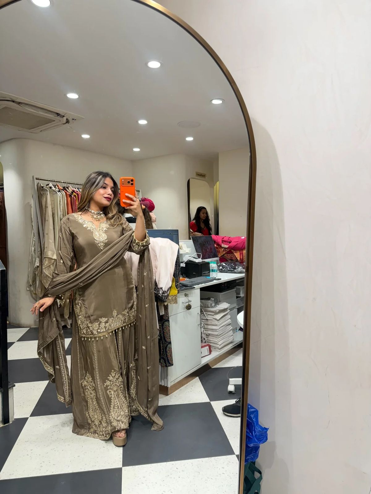 Designer Crepe Sharara Suit - Elegant Festival & Wedding Wear