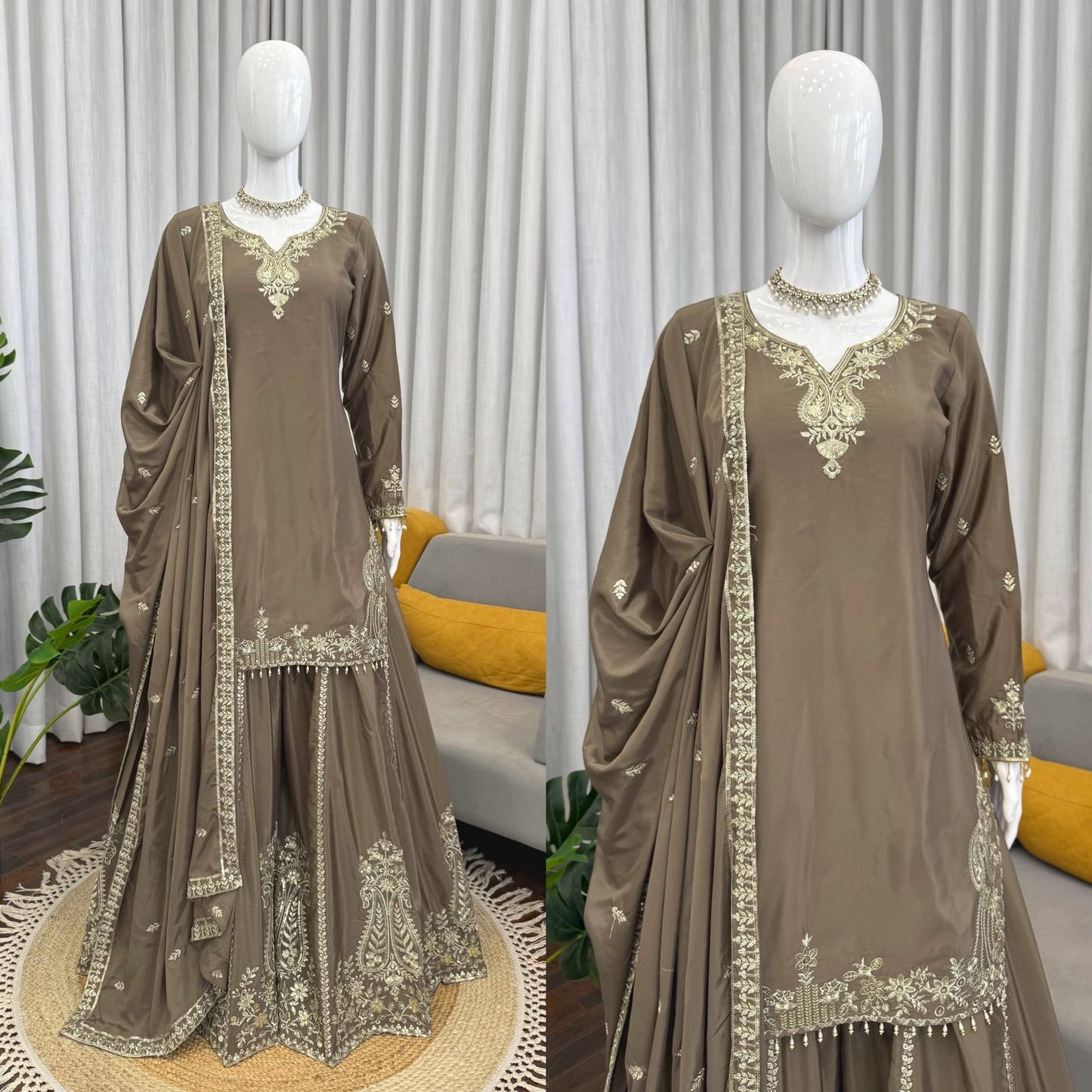 Designer Crepe Sharara Suit - Elegant Festival & Wedding Wear