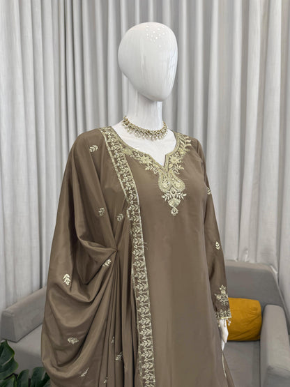 Designer Crepe Sharara Suit - Elegant Festival & Wedding Wear