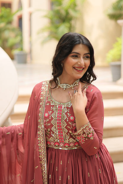 Faux Georgette Sequin Embroidered Sharara Suit Set