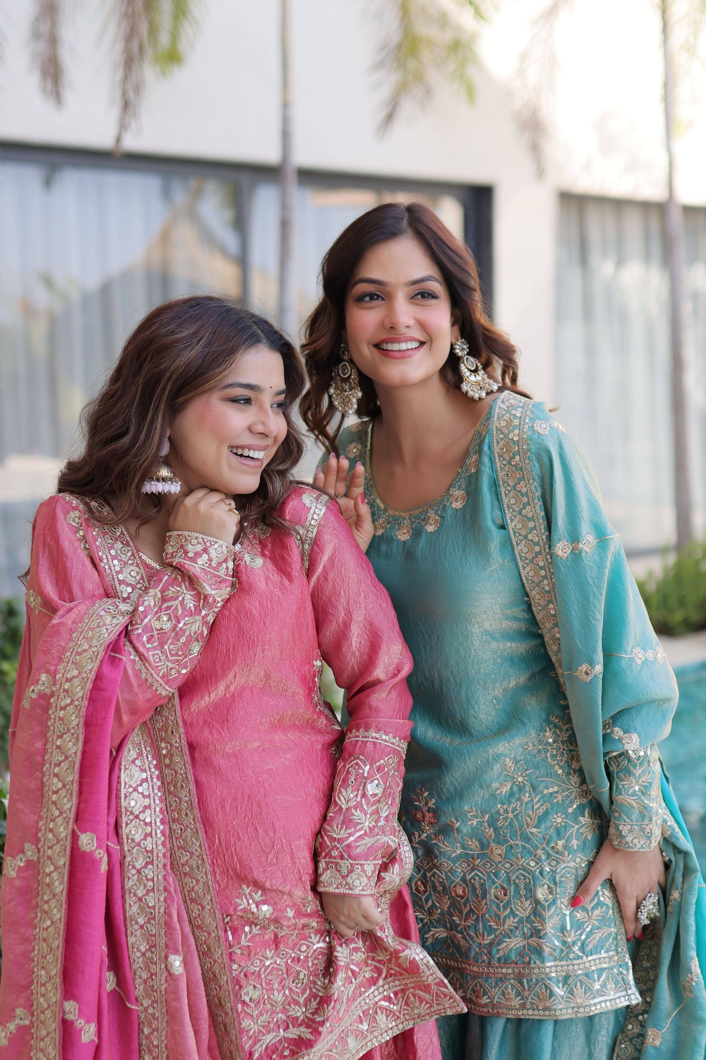 Embroidered Kurta Sharara Set with Dupatta