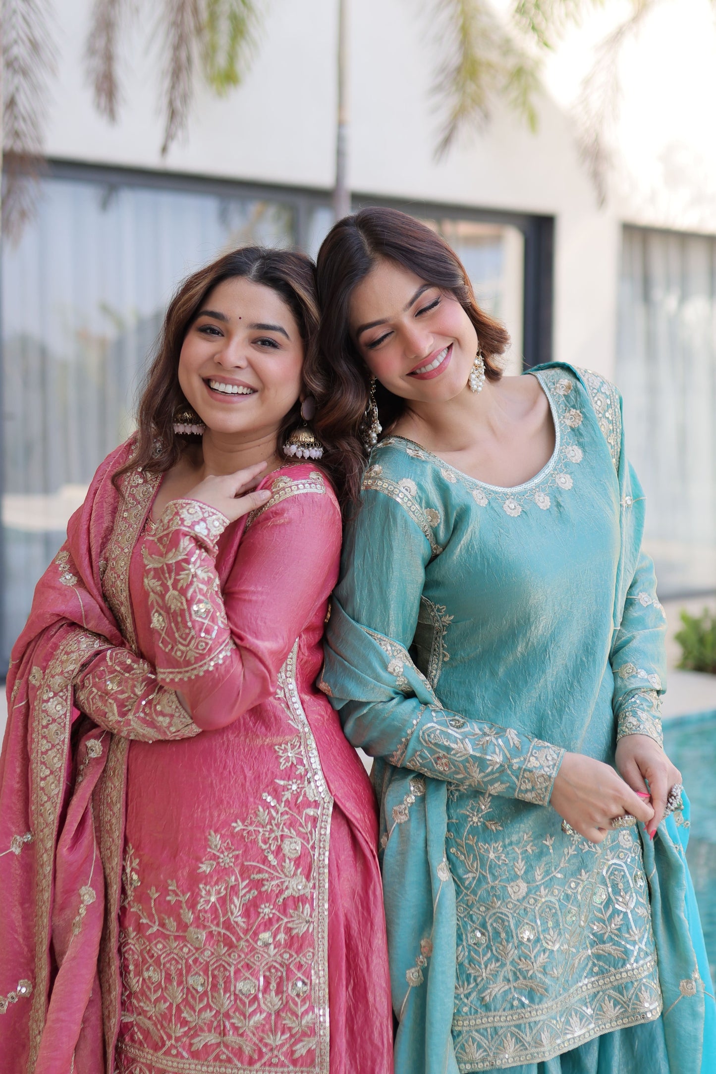 Embroidered Kurta Sharara Set with Dupatta