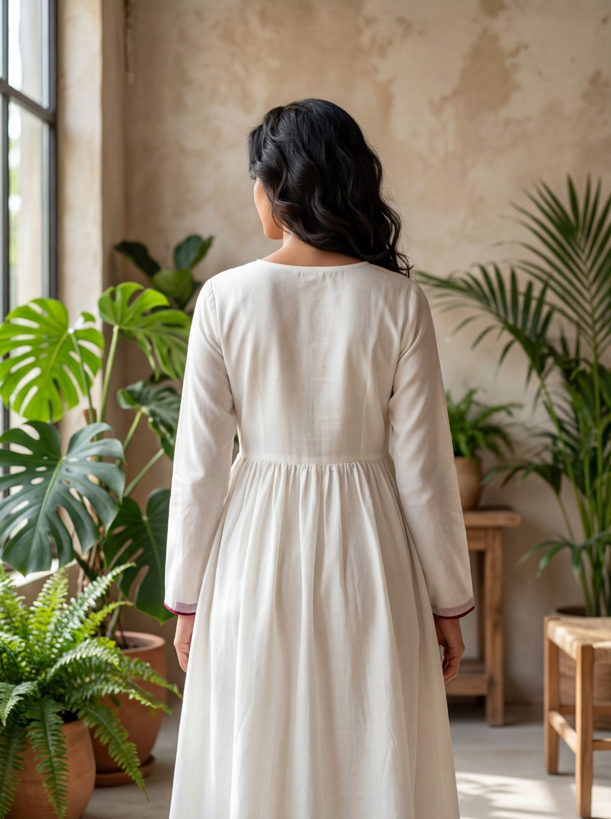 White Embroidered Kurta Palazzo Set with Sharara Pants