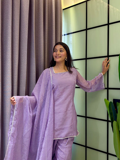 Crunchy Silk Salwar Suit Party Wear for Women