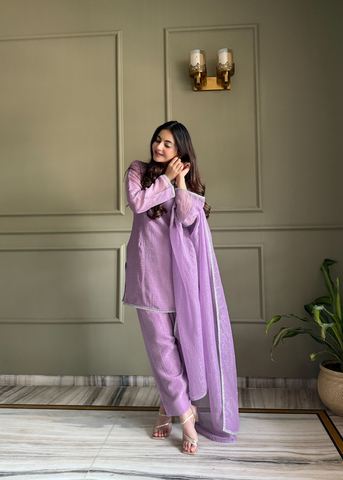 Crunchy Silk Salwar Suit Party Wear for Women