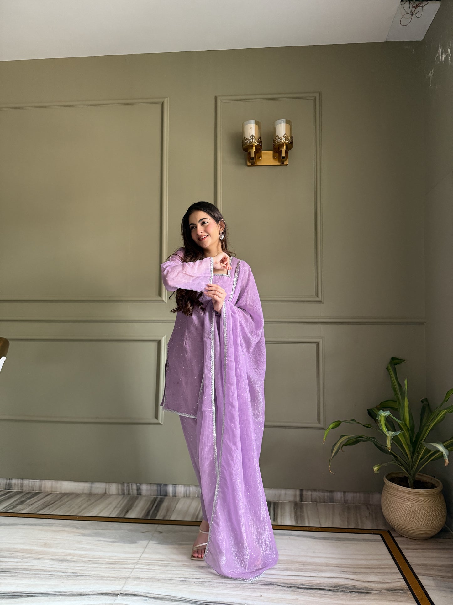 Crunchy Silk Salwar Suit Party Wear for Women