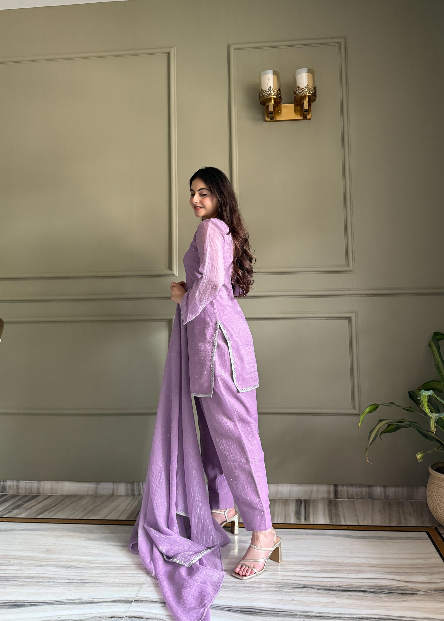 Crunchy Silk Salwar Suit Party Wear for Women