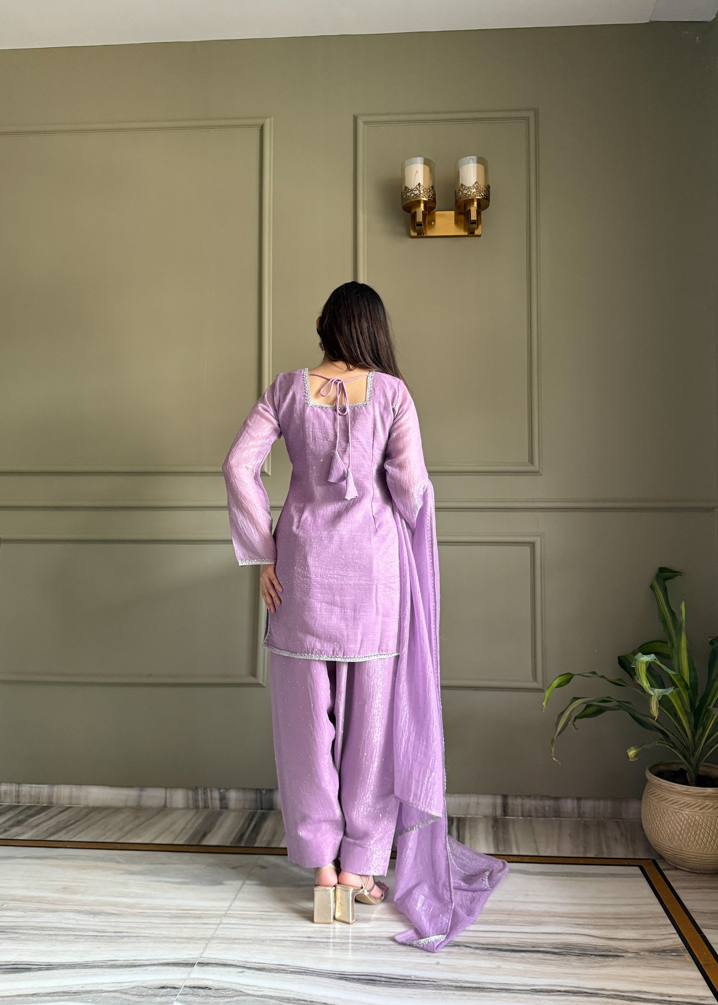 Crunchy Silk Salwar Suit Party Wear for Women