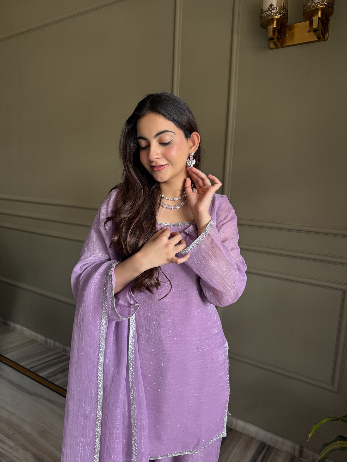 Crunchy Silk Salwar Suit Party Wear for Women