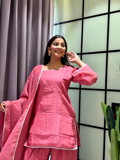Crunchy Silk Salwar Suit Party Wear for Women