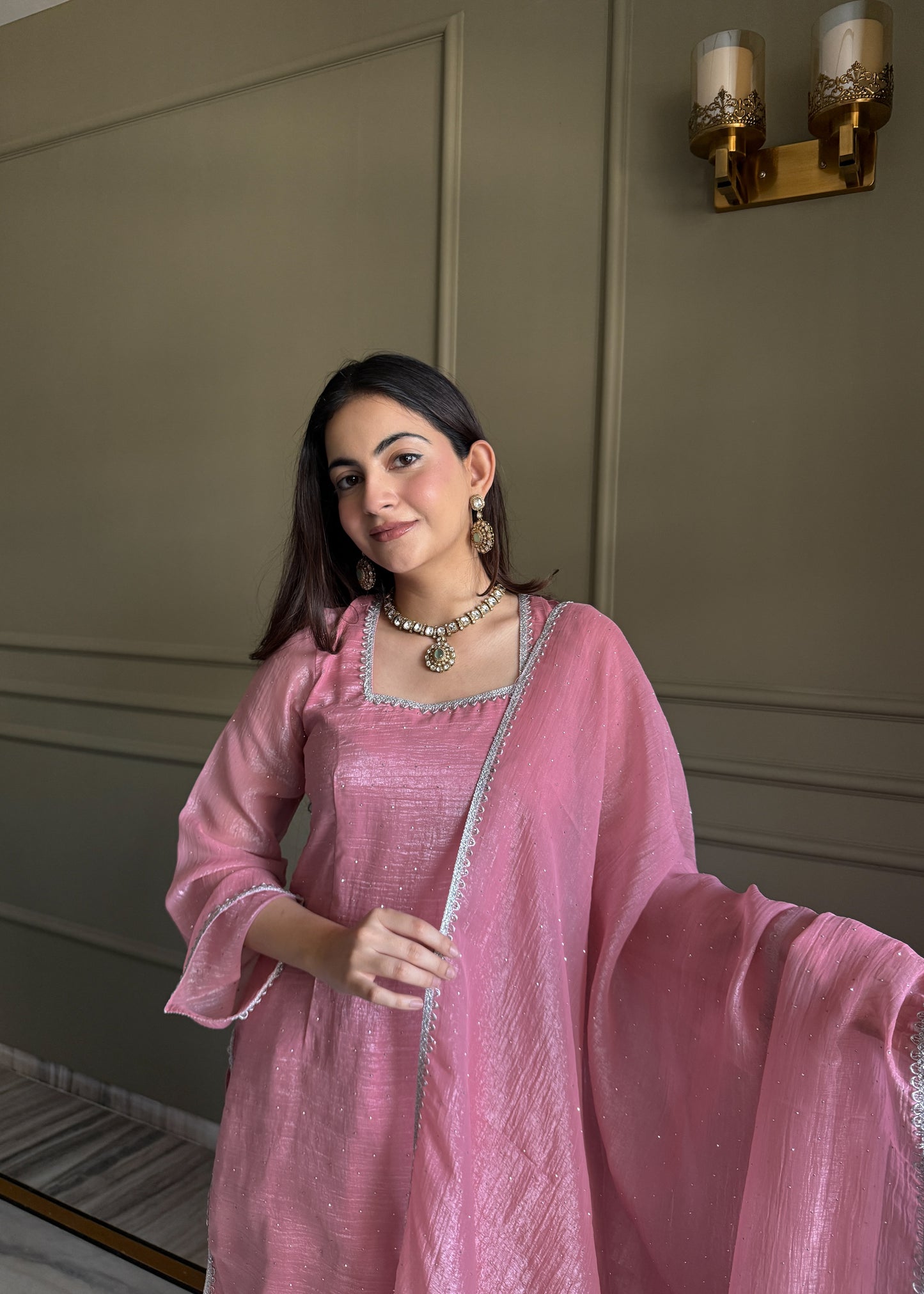 Crunchy Silk Salwar Suit Party Wear for Women