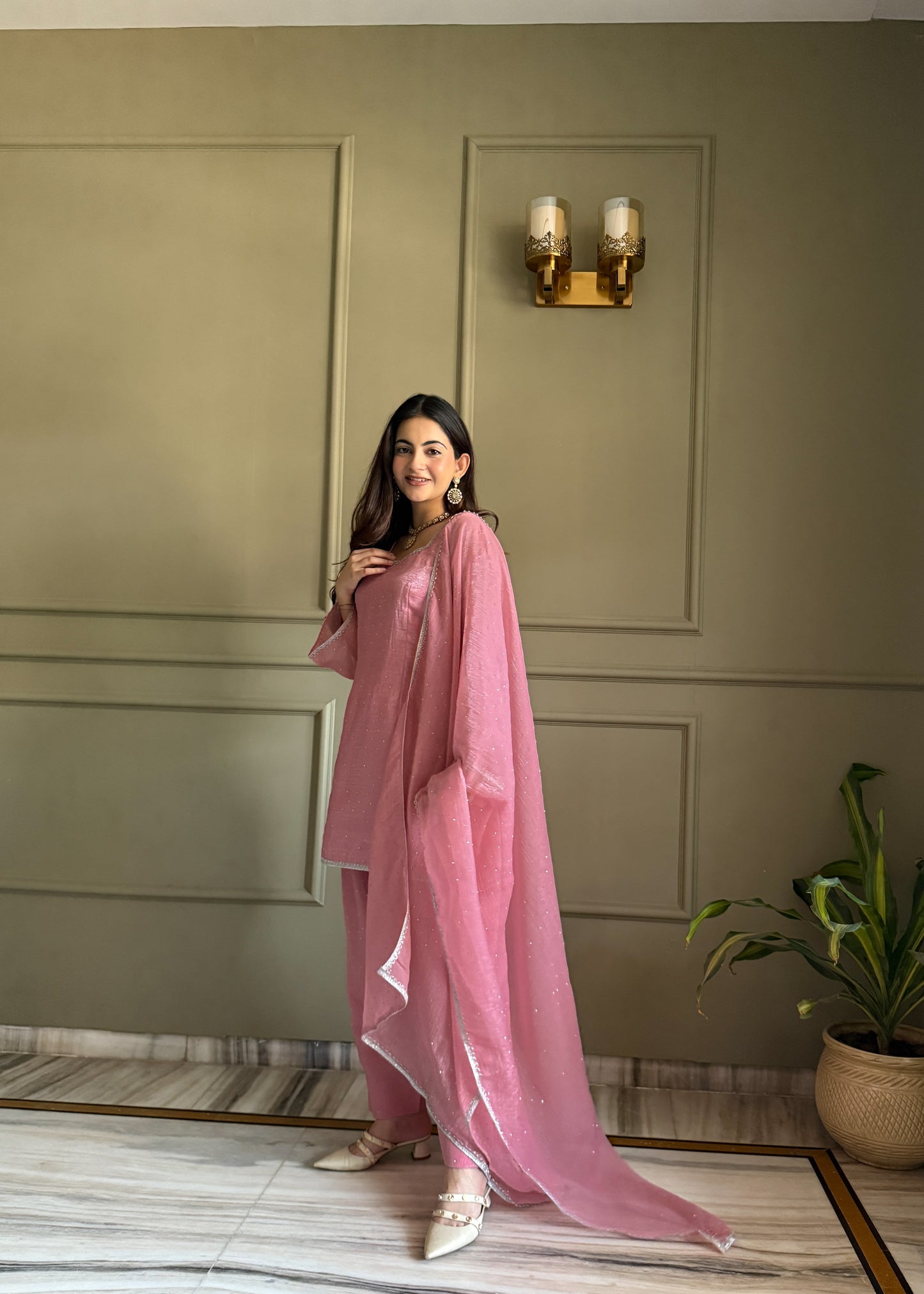 Crunchy Silk Salwar Suit Party Wear for Women