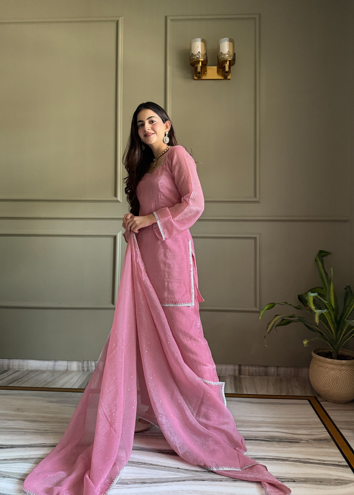 Crunchy Silk Salwar Suit Party Wear for Women