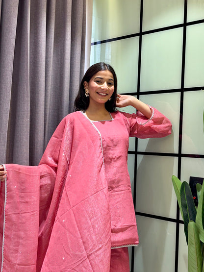 Crunchy Silk Salwar Suit Party Wear for Women