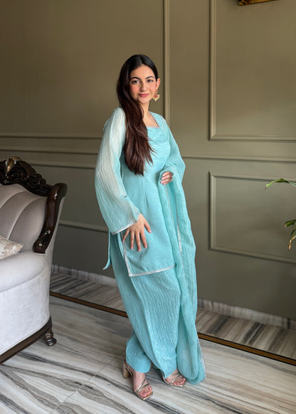 Crunchy Silk Salwar Suit Party Wear for Women