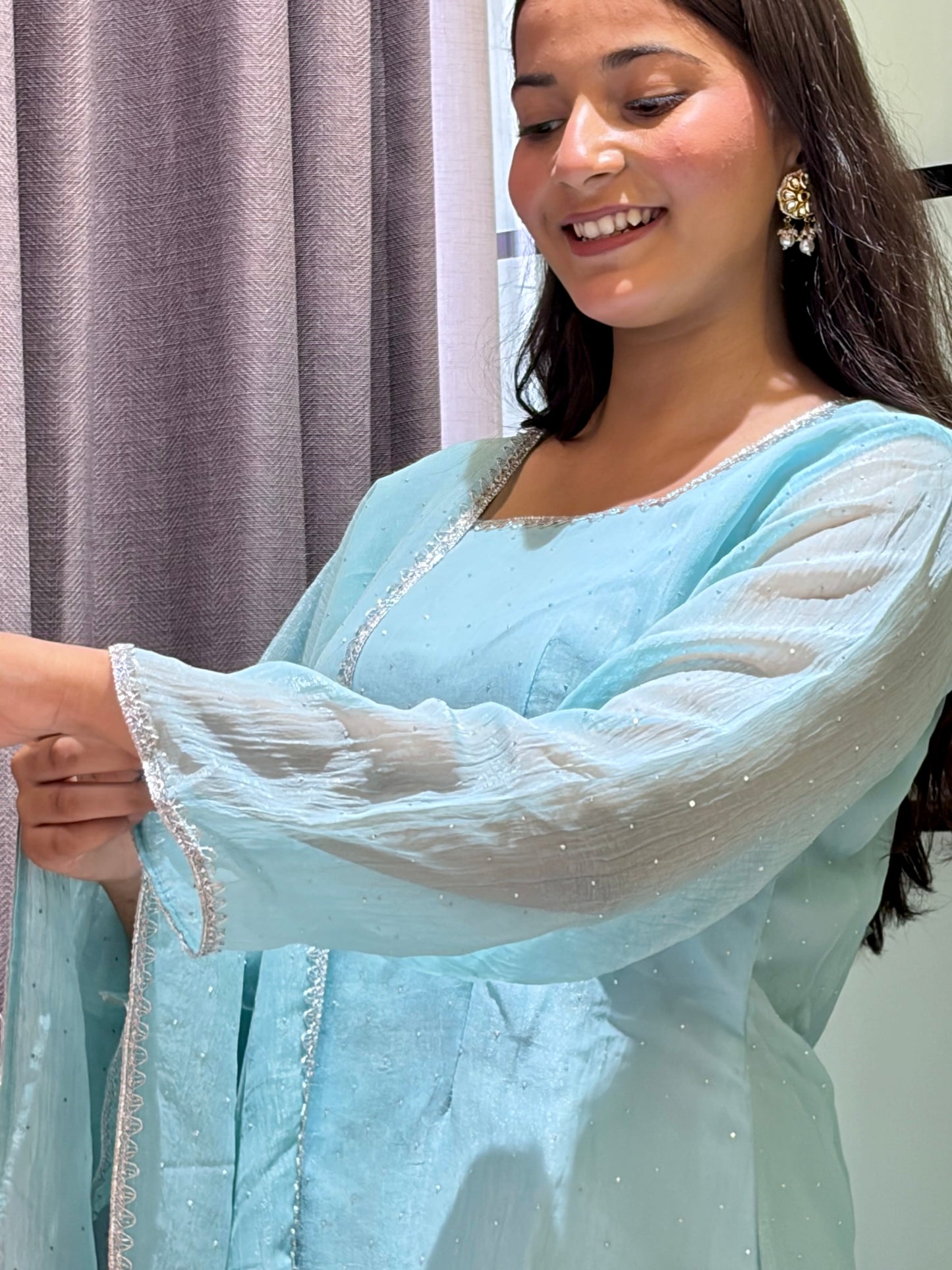 Crunchy Silk Salwar Suit Party Wear for Women