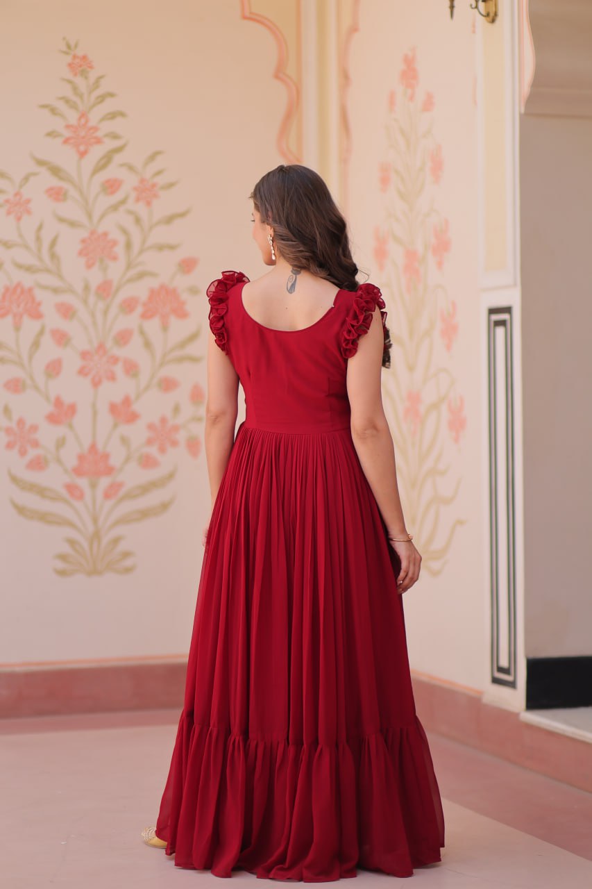 Designer Sequins Butterfly Anarkali Dress for Women