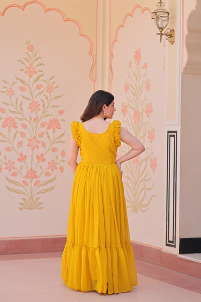 Designer Sequins Butterfly Anarkali Dress for Women