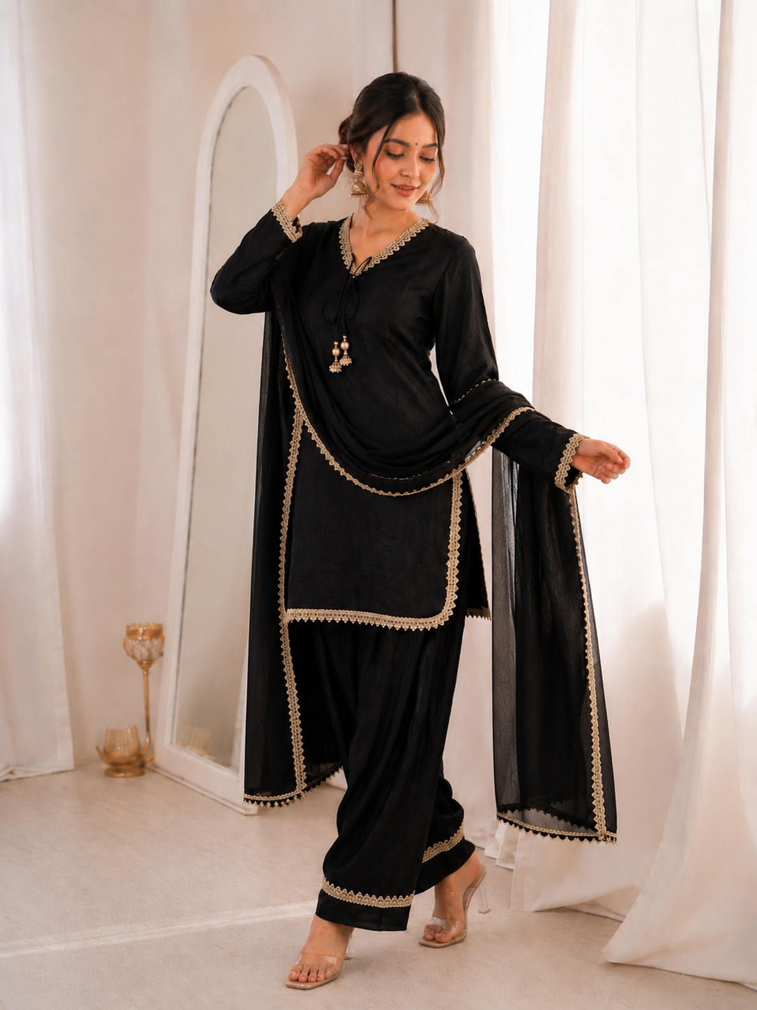 Fendi Silk Salwar Suit Party Wear for Women - Royal Riwaaz