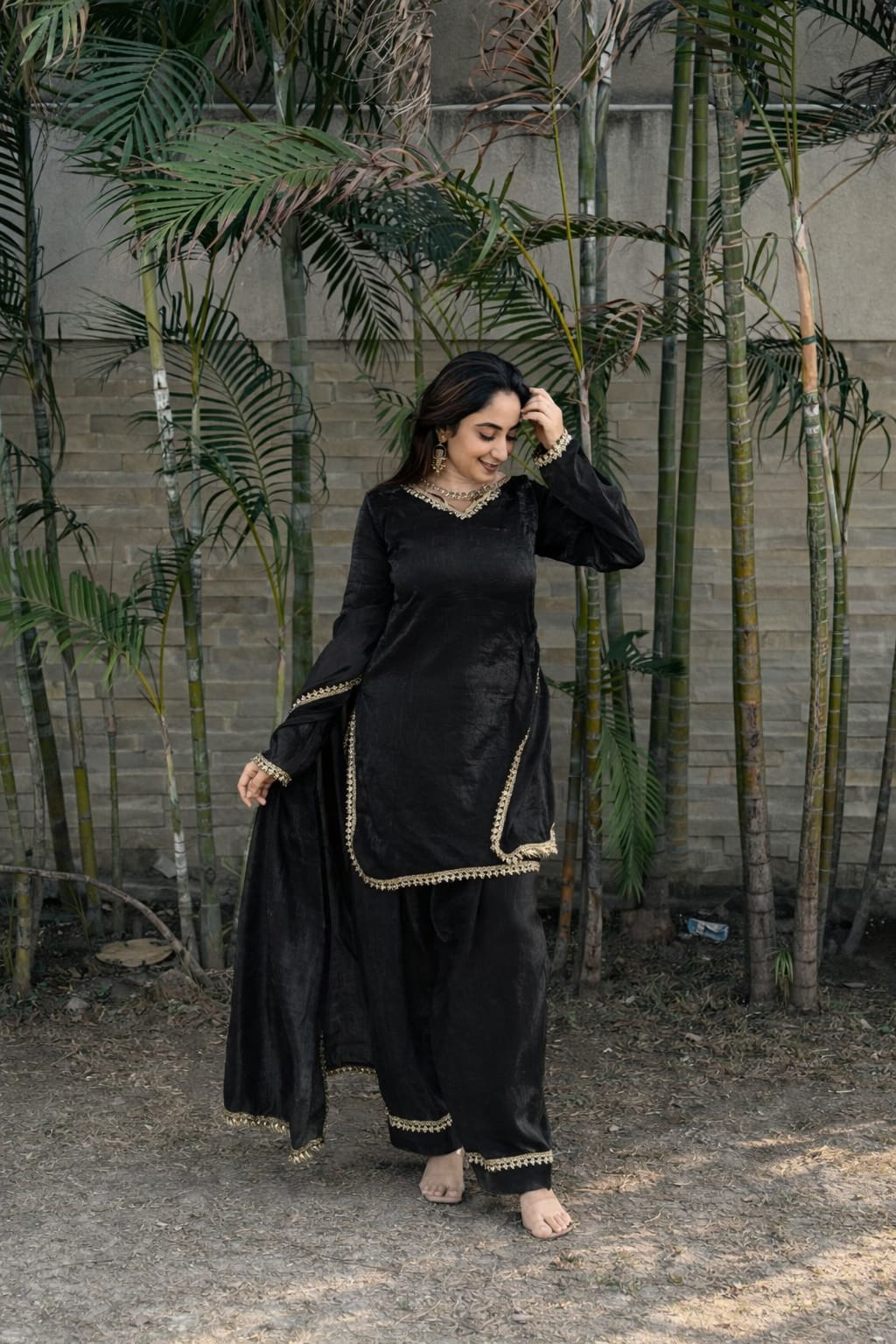 Fendi Silk Salwar Suit Party Wear for Women - Royal Riwaaz