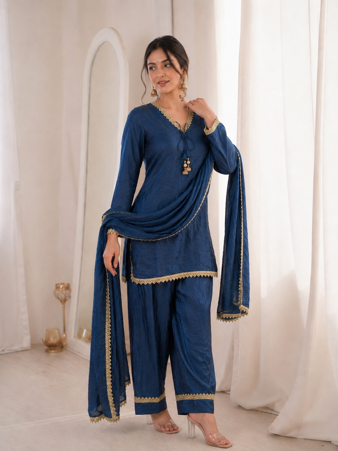 Fendi Silk Salwar Suit Party Wear for Women - Royal Riwaaz