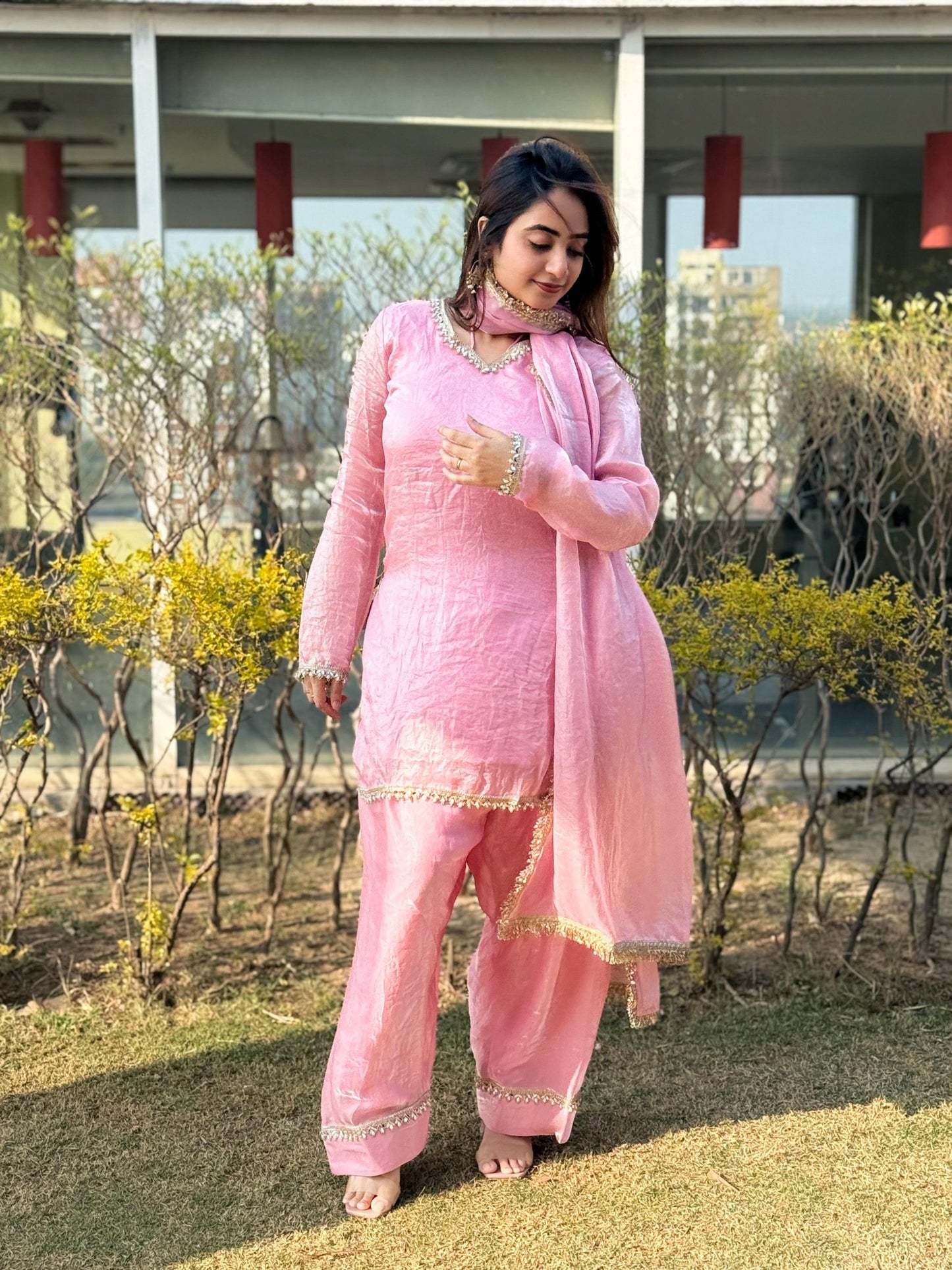 Fendi Silk Salwar Suit Party Wear for Women - Royal Riwaaz
