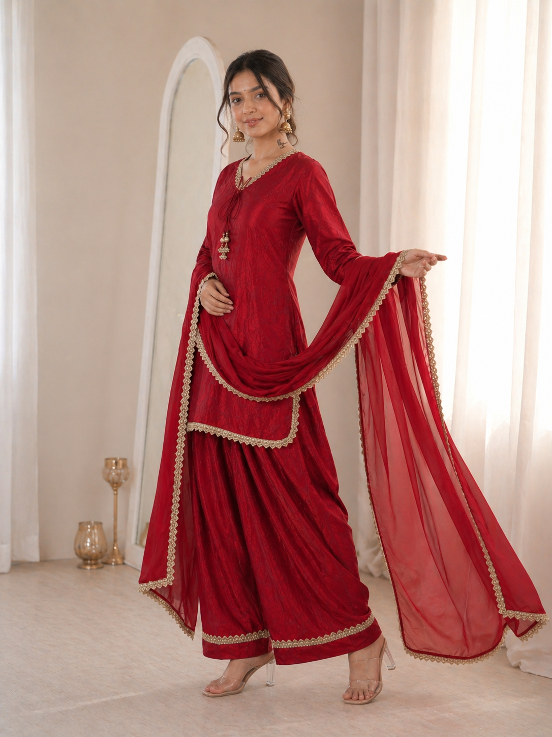 Fendi Silk Salwar Suit Party Wear for Women - Royal Riwaaz