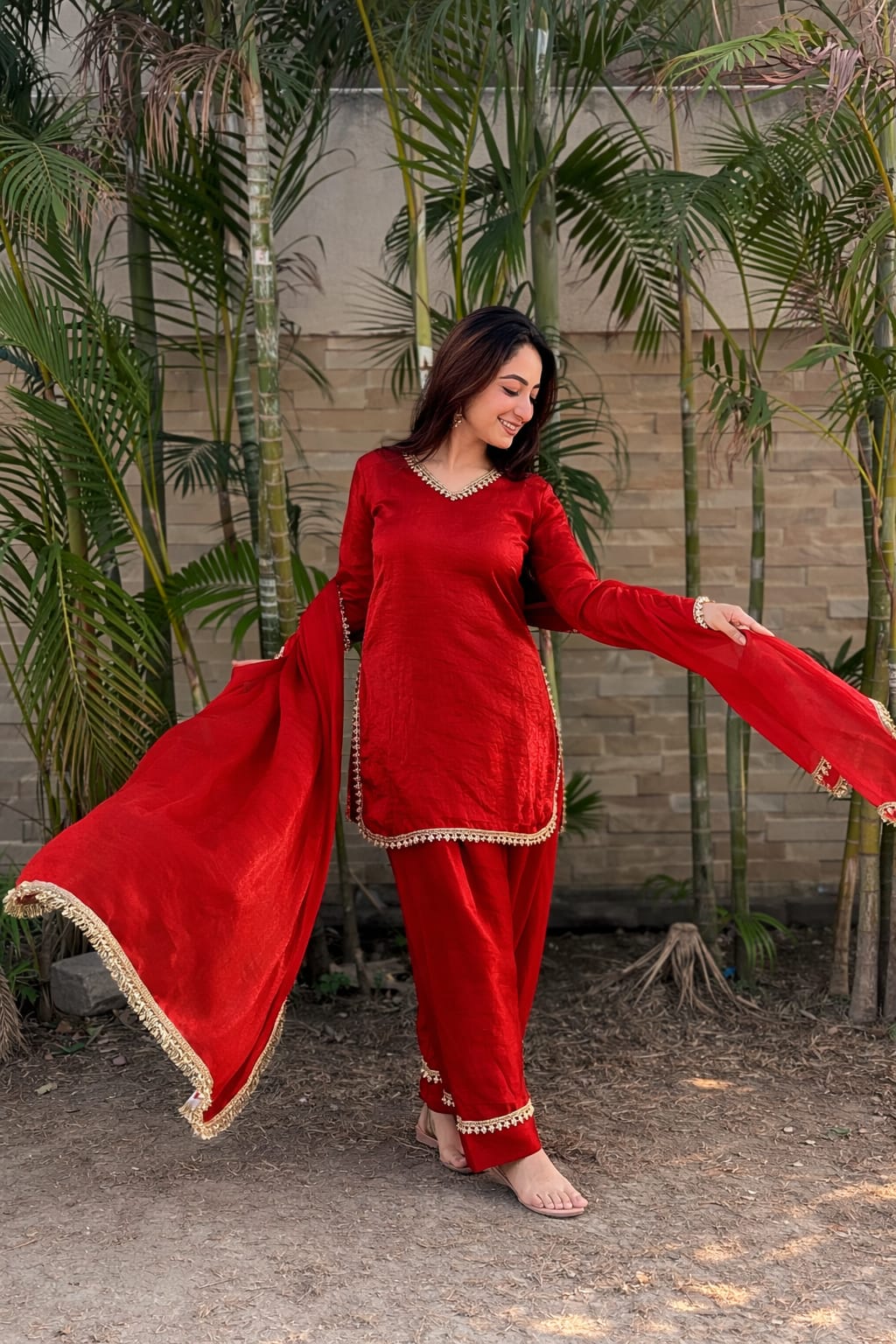 Fendi Silk Salwar Suit Party Wear for Women - Royal Riwaaz