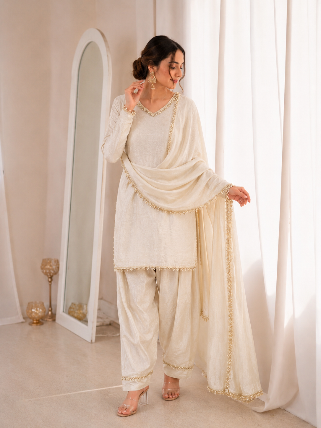 Fendi Silk Salwar Suit Party Wear for Women - Royal Riwaaz
