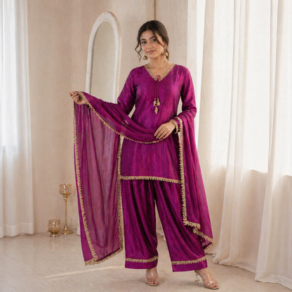 Fendi Silk Salwar Suit Party Wear for Women - Royal Riwaaz