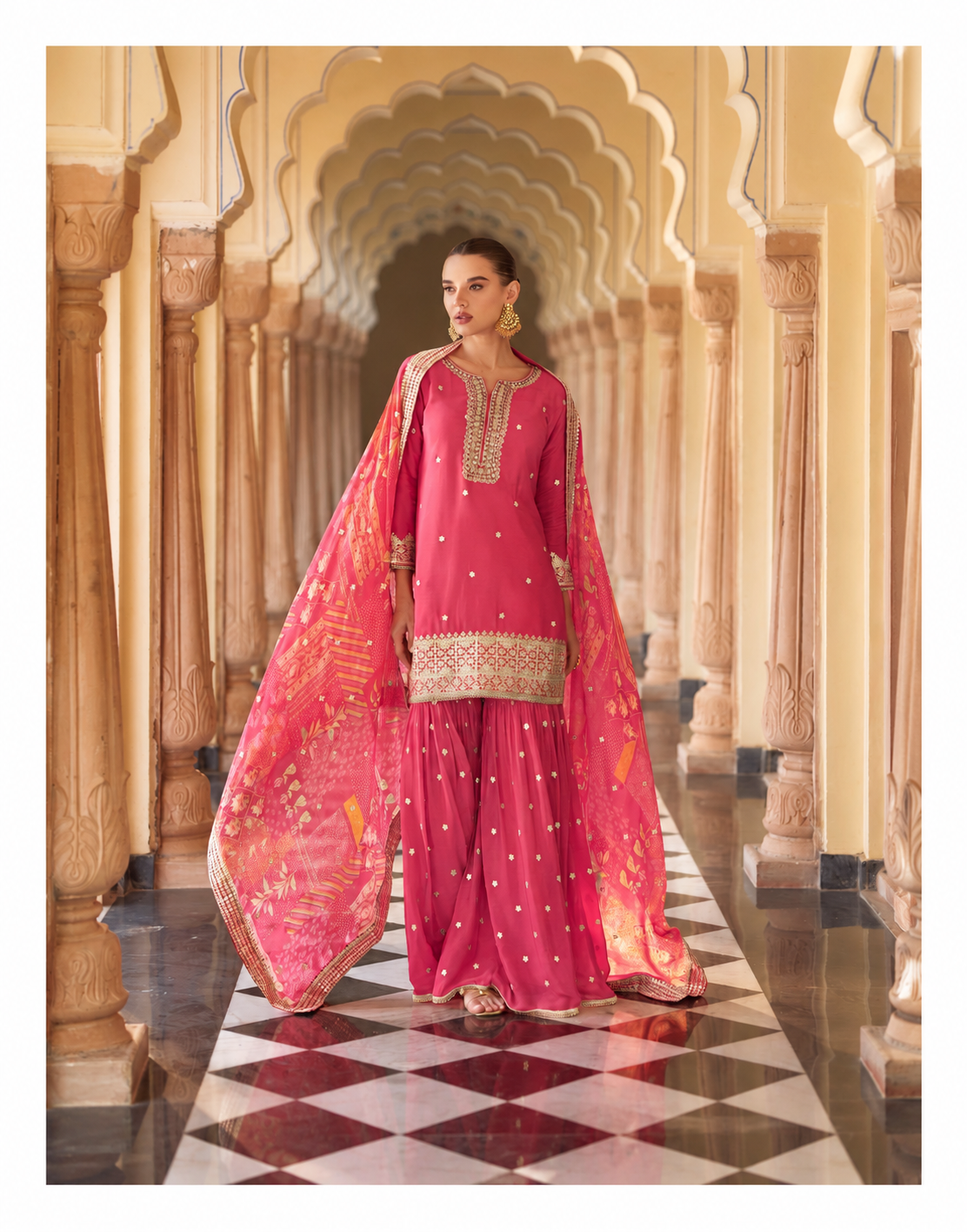 Premium Chinon Heavy Embroidery Salwar Kameez with Dupatta