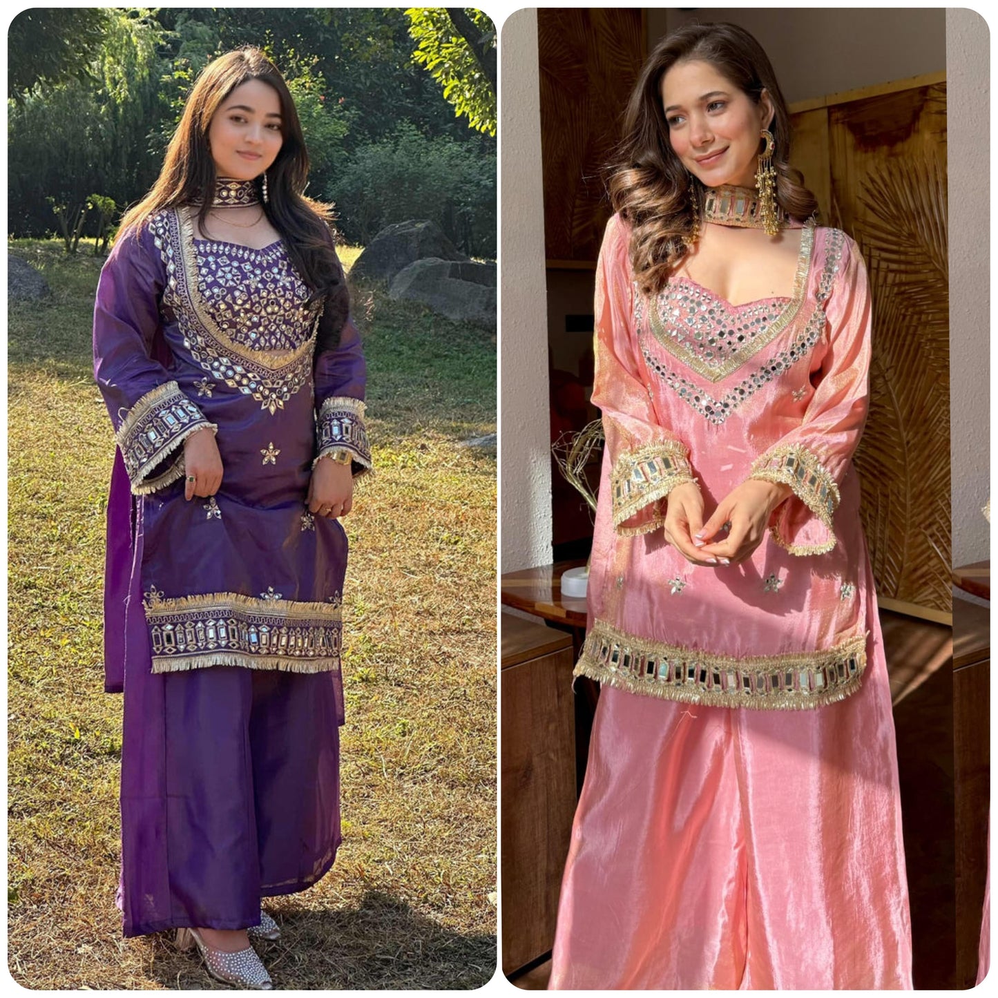 Embroidered Kurta Palazzo Set with Dupatta - 4 Piece Bustier Set