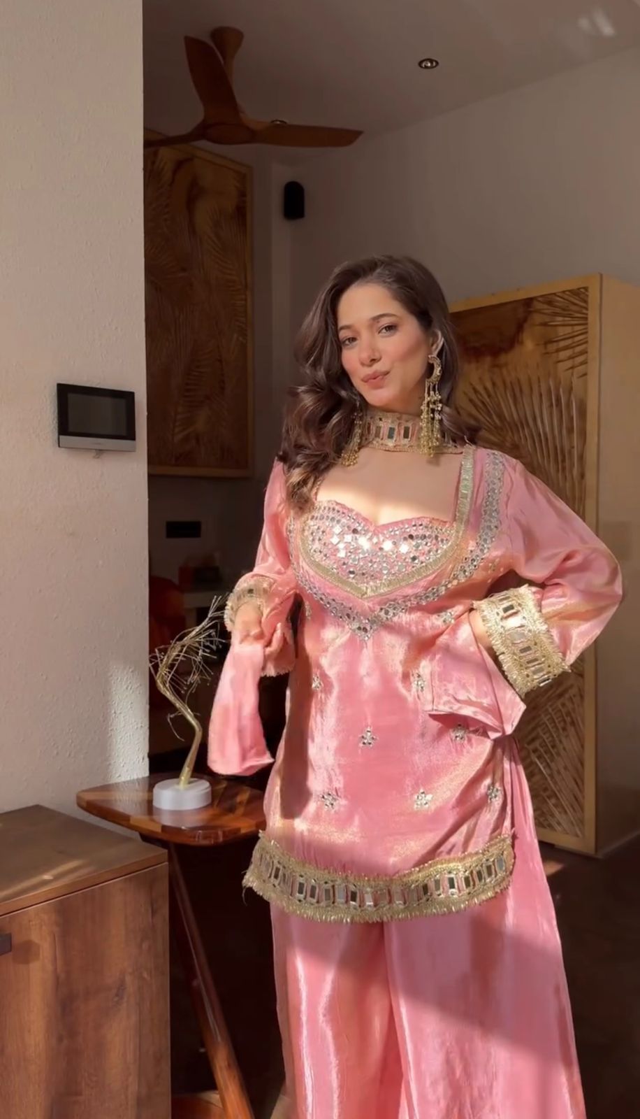 Embroidered Kurta Palazzo Set with Dupatta - 4 Piece Bustier Set