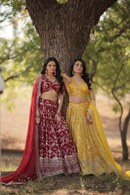Viscose Jacquard Lehenga Choli with Russian Silk Dupatta