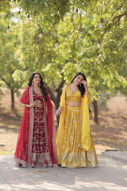 Viscose Jacquard Lehenga Choli with Russian Silk Dupatta