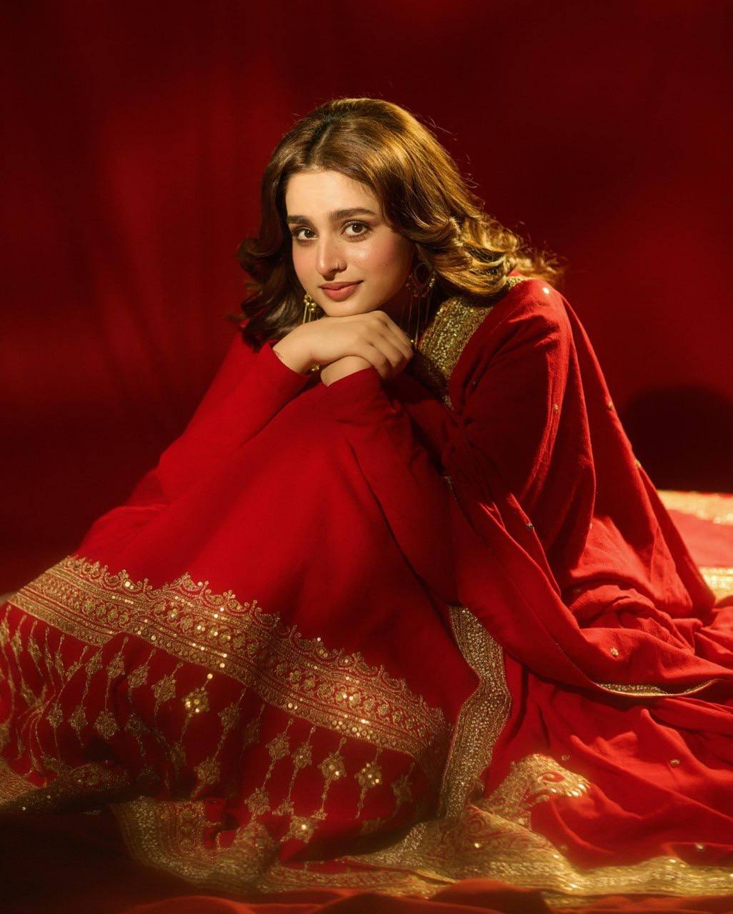 Red Vichitra Silk Salwar Suit Party Wear for Women