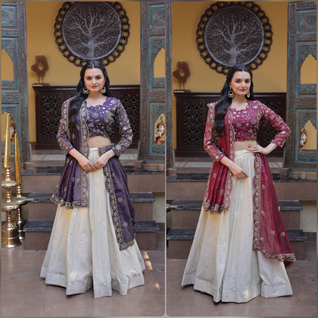 Party Wear Lehenga Choli for Women with Zari Embroidery
