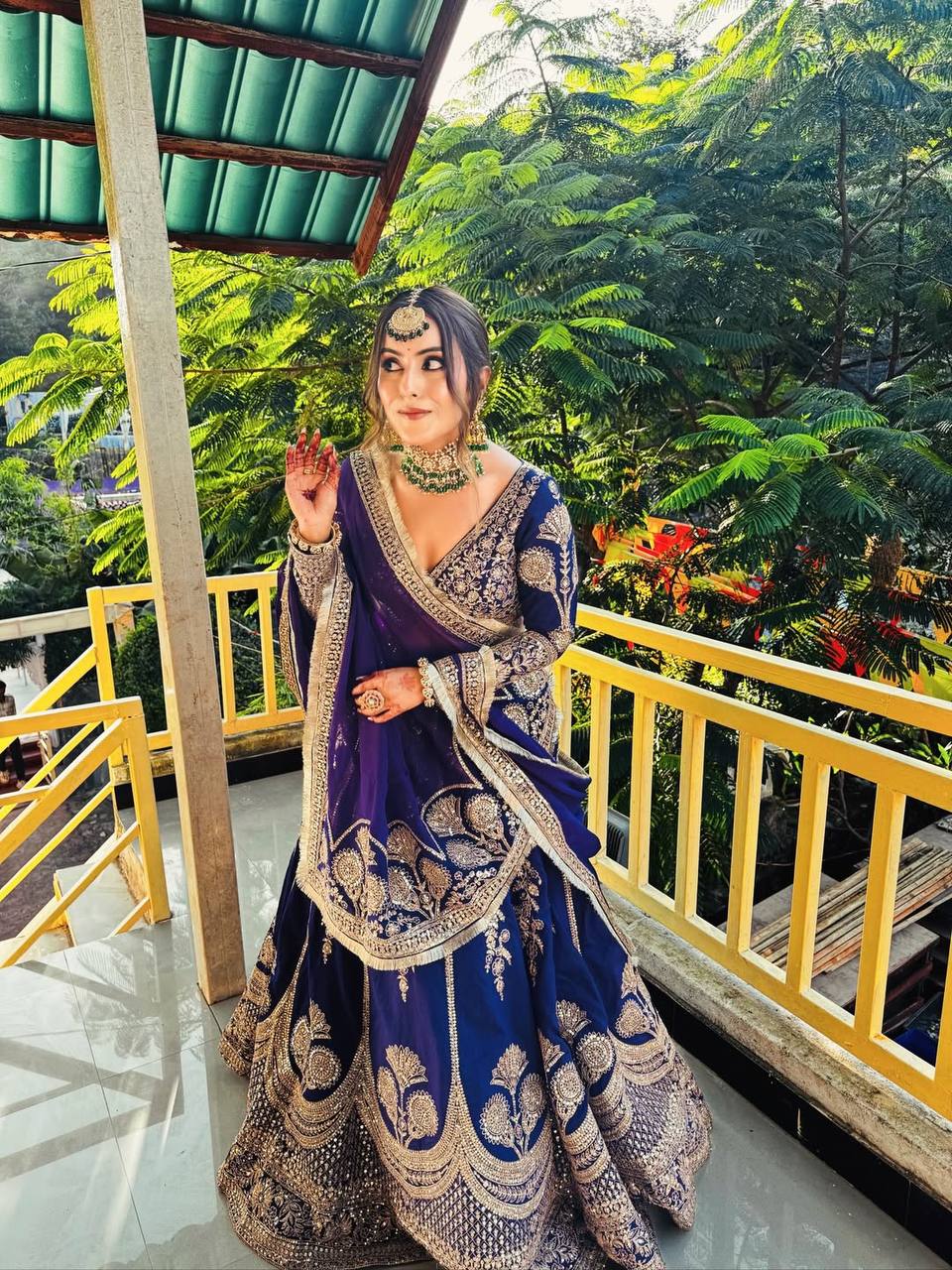 Royal Blue Georgette Designer Lehenga Choli with Sequence Work