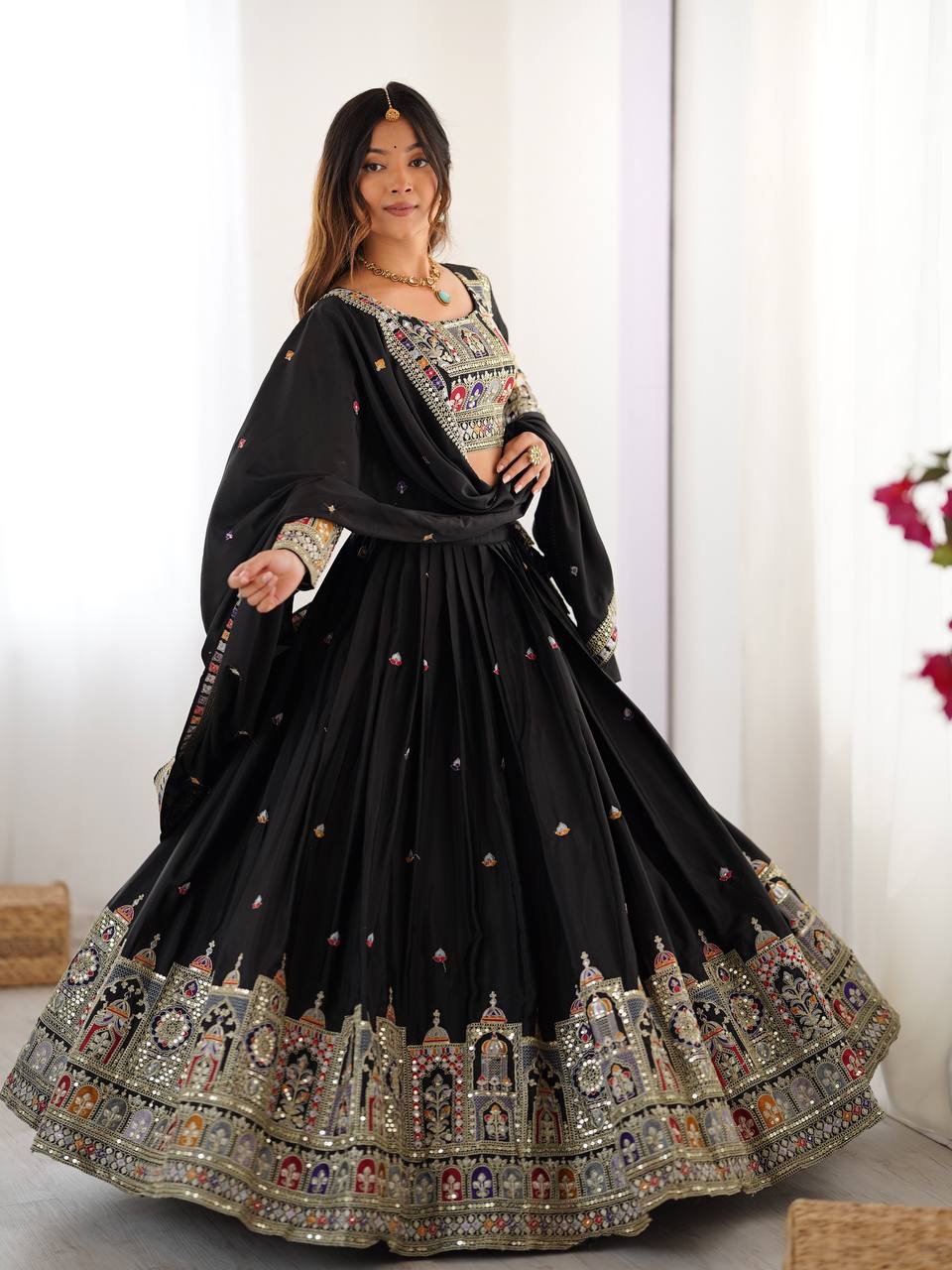 Natural Silk Lehenga Choli for Women Wedding Party Wear