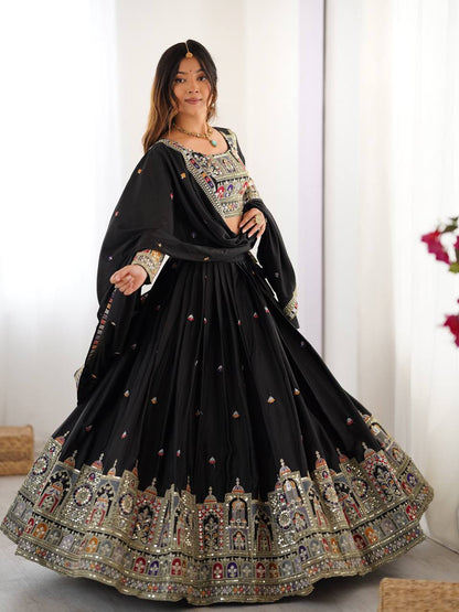Natural Silk Lehenga Choli for Women Wedding Party Wear