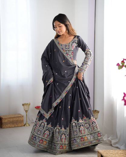 Natural Silk Lehenga Choli for Women Wedding Party Wear