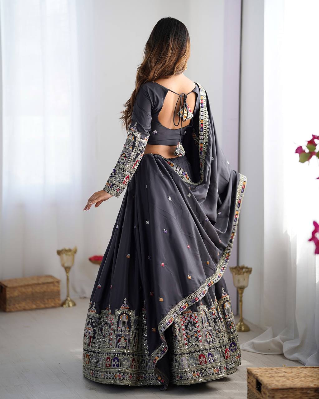 Natural Silk Lehenga Choli for Women Wedding Party Wear