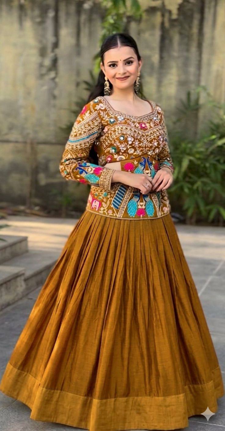 Navratri Special Chinon Silk Lehenga Choli for Garba