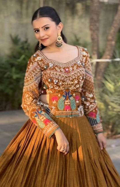 Navratri Special Chinon Silk Lehenga Choli for Garba