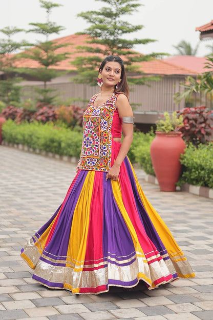 Navratri Special Gamathi Work Lehenga Choli for Garba