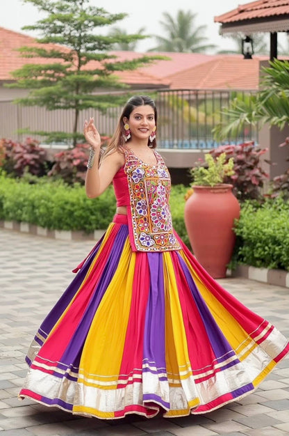 Navratri Special Gamathi Work Lehenga Choli for Garba