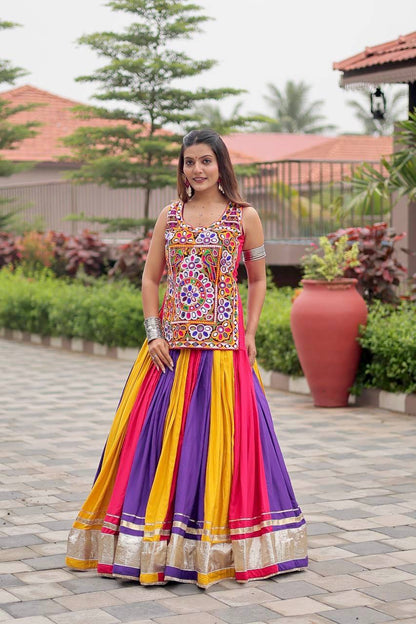 Navratri Special Gamathi Work Lehenga Choli for Garba