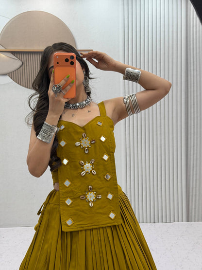 Navratri Special Pure Cotton Lehenga Choli with Handwork Real Codi